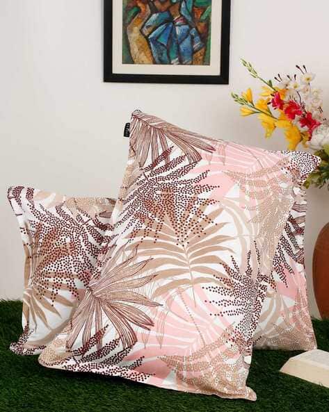 Arrabi Set of 2 Floral Print Pillow Covers 27" x 17"