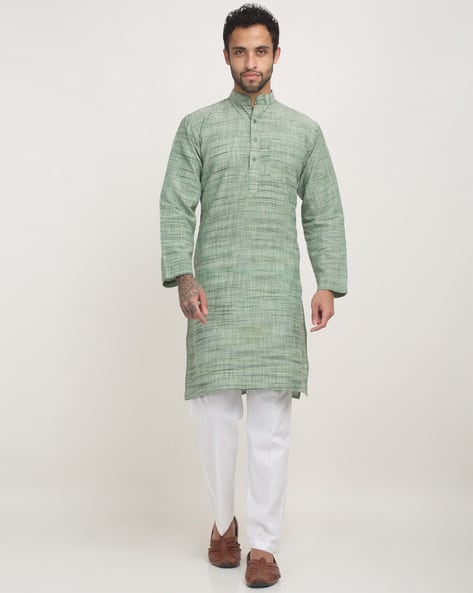 Arrabi Men Regular Fit Kurta with Patch Pocket