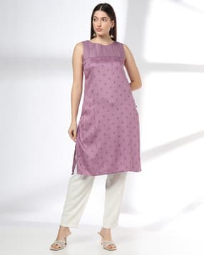 avaasa mix n' match Women Boat-Neck Straight Kurta-picture-22