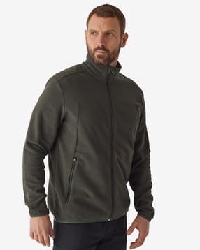 decathlon SOLOGNAC - Men Mock Collar Solid Sports Sporty Jacket-picture-49