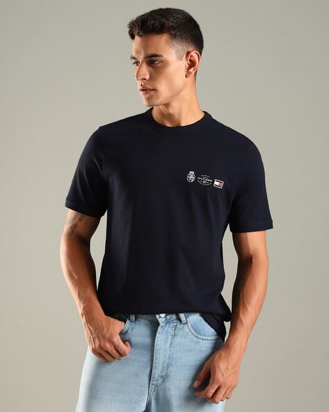 TOMMY HILFIGER Small Crest Outline Regular Fit Crew-Neck T-Shirt