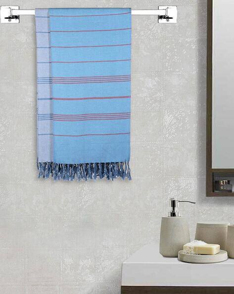 Arrabi Pack of 2 Striped Bath Towels