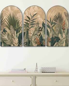 livin luxe Set of 3 Tropical Green Leaf Wall Painting -picture-10