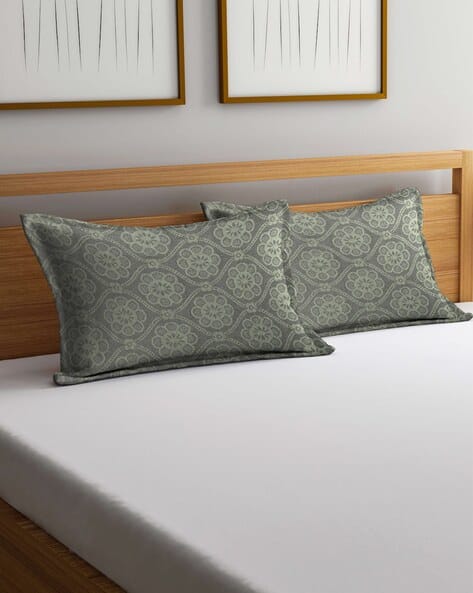 Arrabi Set of 2 Floral Handwoven Cotton Pillow Covers 27" x 18"