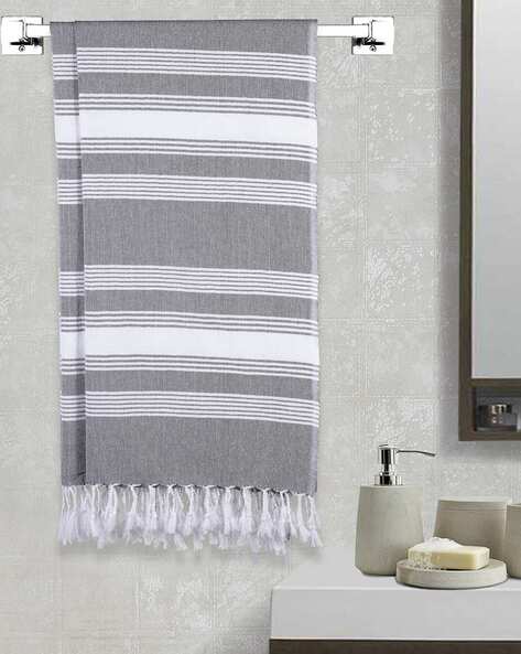 Arrabi Striped With Tassels Bath Towel