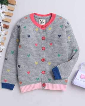 yellow apple Girls Slip-On Graphic Cardigan-picture-23