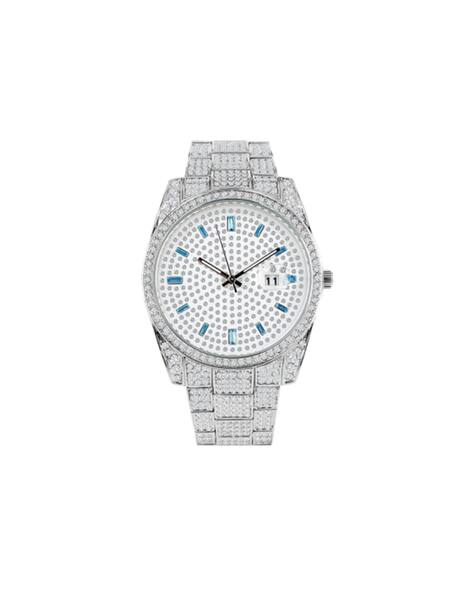 Belbi Men AD Studded Analogue Watch with Pin-Tuck Clasp- BL1016