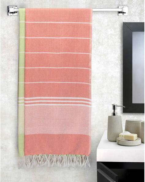 Arrabi Set of 2 Striped Bath Towels