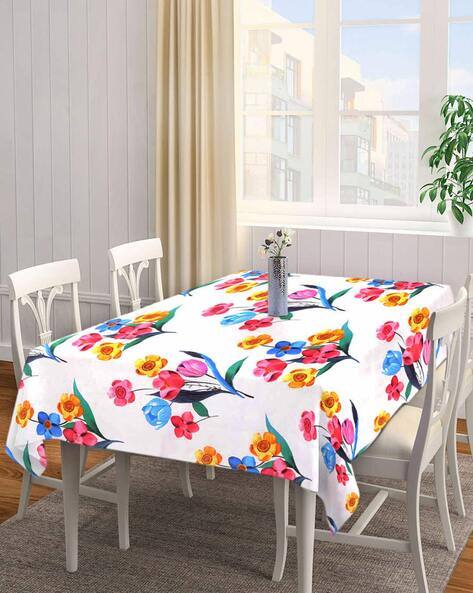 Arrabi Floral Print 8 Seater Rectangular Table Cover