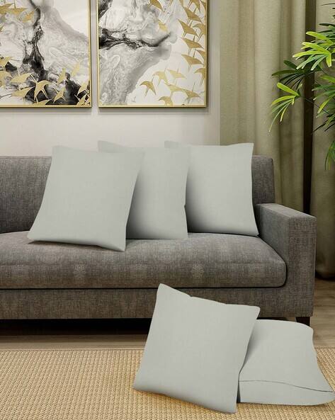 Arrabi Pack Of 5 Cushion Covers with Zip Closure