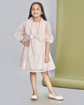 Girls Embroidered Fit & Flare Dress-image-25