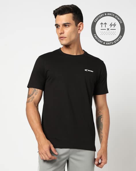 PERFORMAX Men Regular Fit Crew-Neck T-Shirt with Brand Print