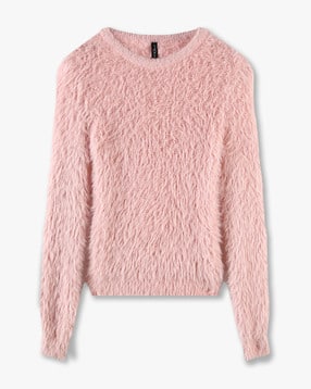 rio girls Girls Round-Neck Furry Sweater-picture-33
