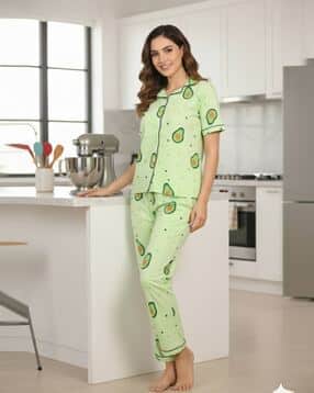 jade & julie Women Printed Shirt & Pyjamas Set-picture-19