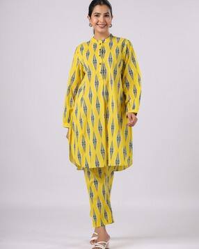 Women Printed Tunic & Trousers Set-image-12