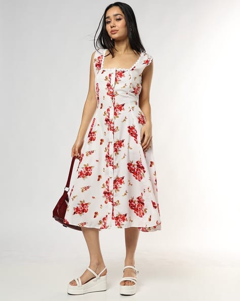 Fyre Rose Women Floral Midi A-Line Dress