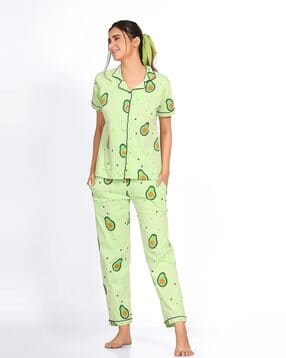 jade & julie Women Printed Shirt & Pyjamas Set-picture-25