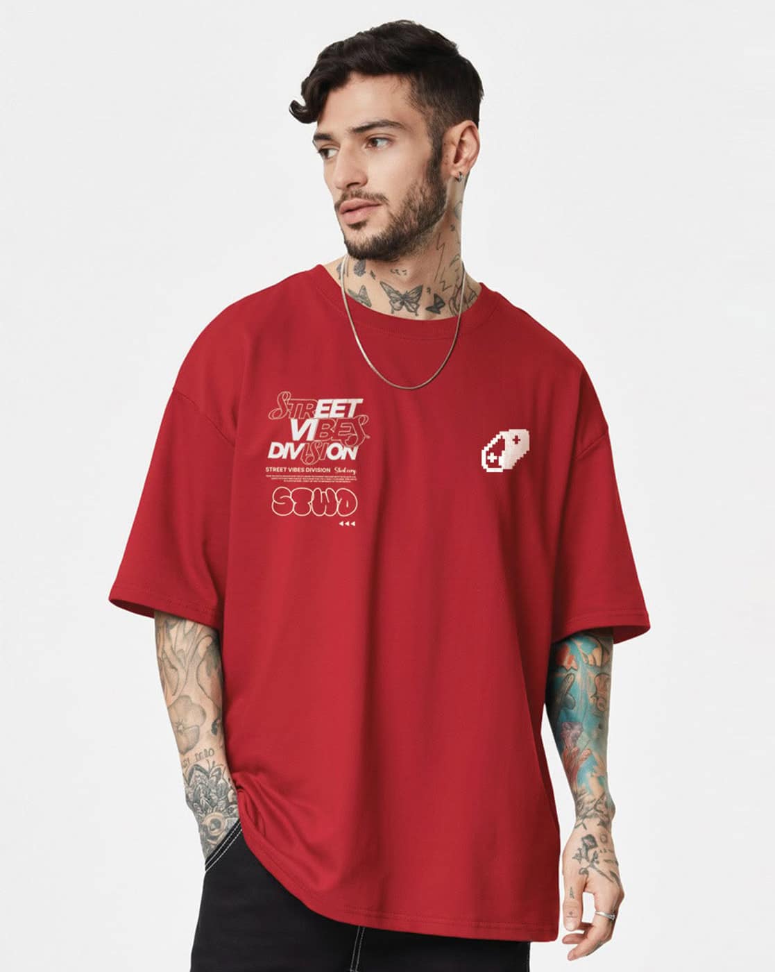 Buy Crazymonk Men Typographic Print Oversiz Online | Ajio.com