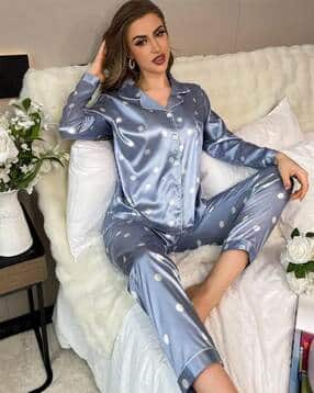 jade & julie Women Geometric Print Shirt & Pyjamas Set-picture-37