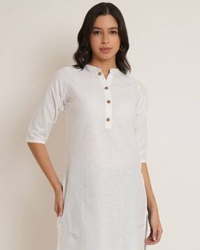 acai Women Straight Kurta with Button Yoke-picture-27