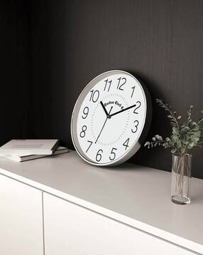 random elegant silver wall clock