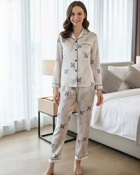 jade & julie Women Printed Shirt & Pyjamas Set-picture-25