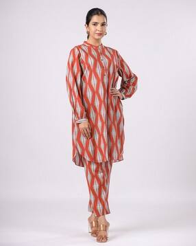 Women Printed Tunic & Trousers Set-image-15