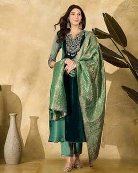 kvs fab Women Embroidered 3-Piece Kurta Set-picture-0