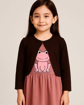 kryptic Girls Front-Open Shrug with Full Sleeves-picture-47