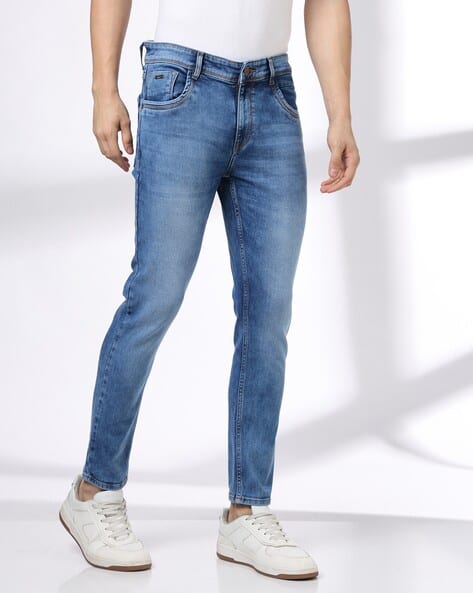 JOHN PLAYERS JEANS Men Mid-Wash Low-Rise Skinny Fit Jeans