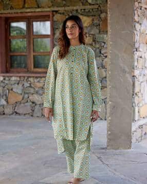 Women Printed Tunic & Trousers Set-image-23