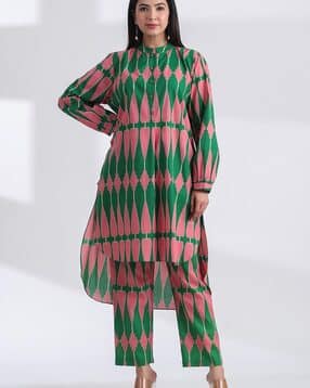 Women Printed Tunic & Trousers Set-image-22