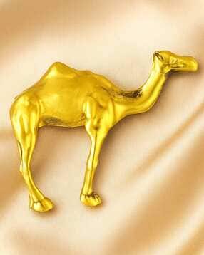 mahi Men Gold-Plated Camel-Shaped Brooch-picture-37