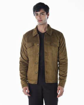 jack & jones Men Regular Fit Trucker Jacket with Flap Pockets-picture-35