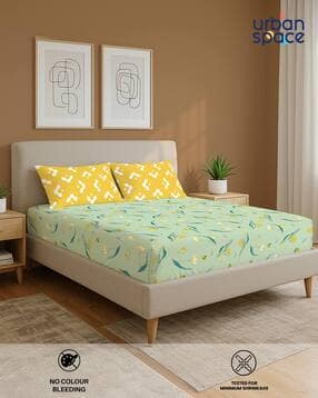 urban space Cotton Printed Bedsheet With 2 Pillow Covers-picture-13