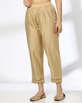 Women Elasticated Waist Straight Pants