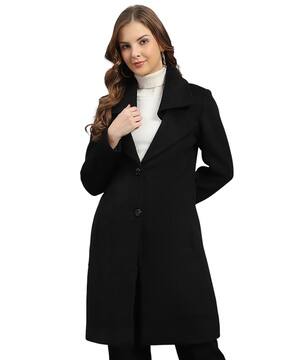 Buy Qurvii Checked Front Button Long Jacket Online | Ajio.com