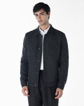 jack & jones Men Regular Fit Trucker Jacket with Flap Pockets-picture-28