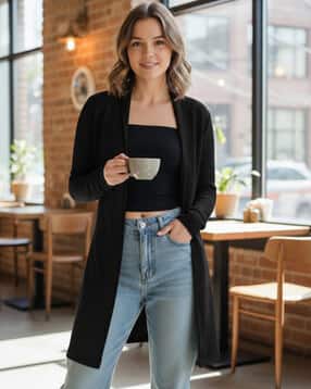 Women Patterned Regular Fit Front-Open Shrug