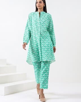 Women Printed Tunic & Trousers Set-image-24