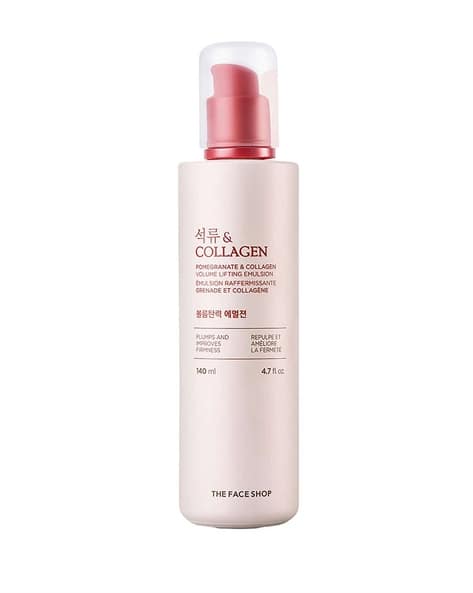 The Face Shop Collagen And Pomegranate Emulsion - Anti Aging Korean Moisturizer with Panthenol
