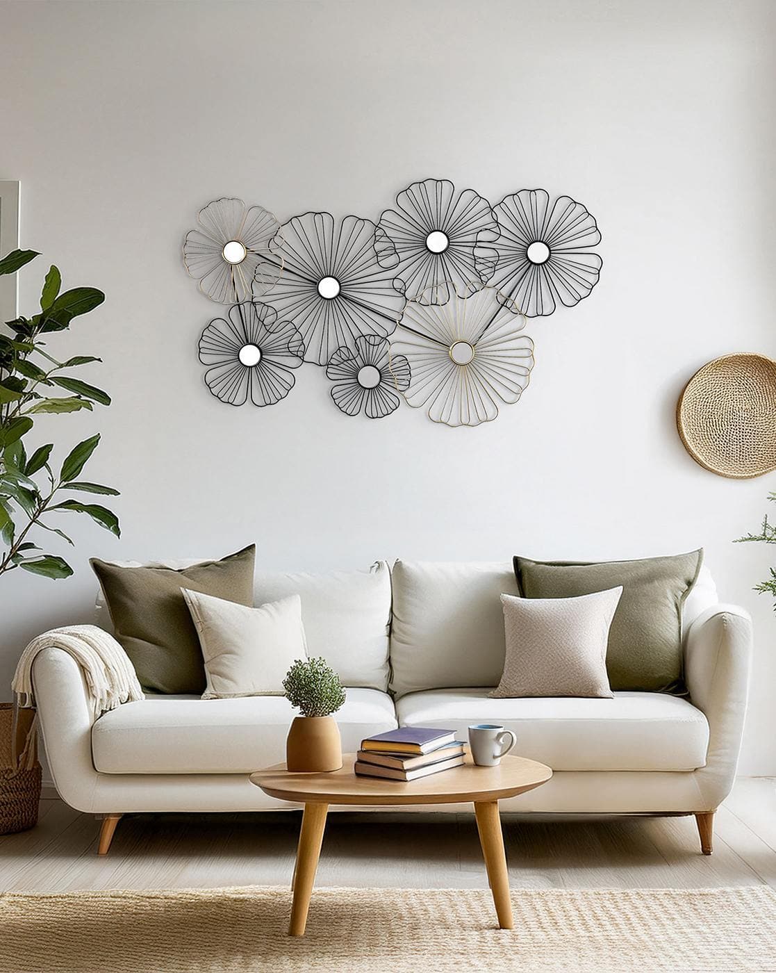 あかねこのはオーダー　ウォールフラワー101 Buy Home Centre Metal Flower Wall Art Online | Ajio.com