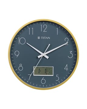 Contemporary Analogue-Digital Wall Clock with Thermometer-W0100PC02