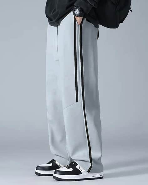 Buda Jeans Co Men Striped Straight High-Rise Track Pants