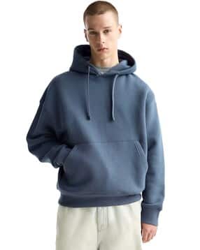 Men Oversized Fit Hoodie with Kangaroo Pocket-image-27