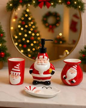 little surprise box Set of 4 Christmas Bathroom Accessories-picture-13
