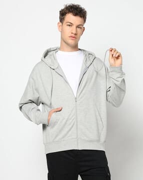 Men Heathered Regular Fit Hoodie