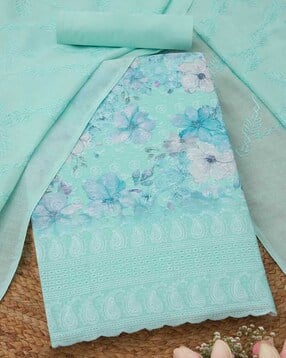 Women Floral Print 3-Piece Unstitched Dress Material