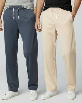 men pack of 2 straight track pants with insert pockets