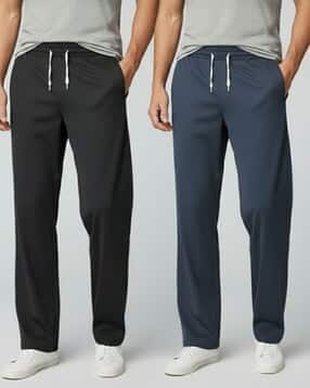 Men Pack of 2 Straight Track Pants with Insert Pockets-image-44